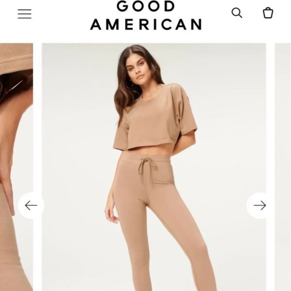 Good American Essential Tie Waist Cotton Legging - Picture 4 of 4